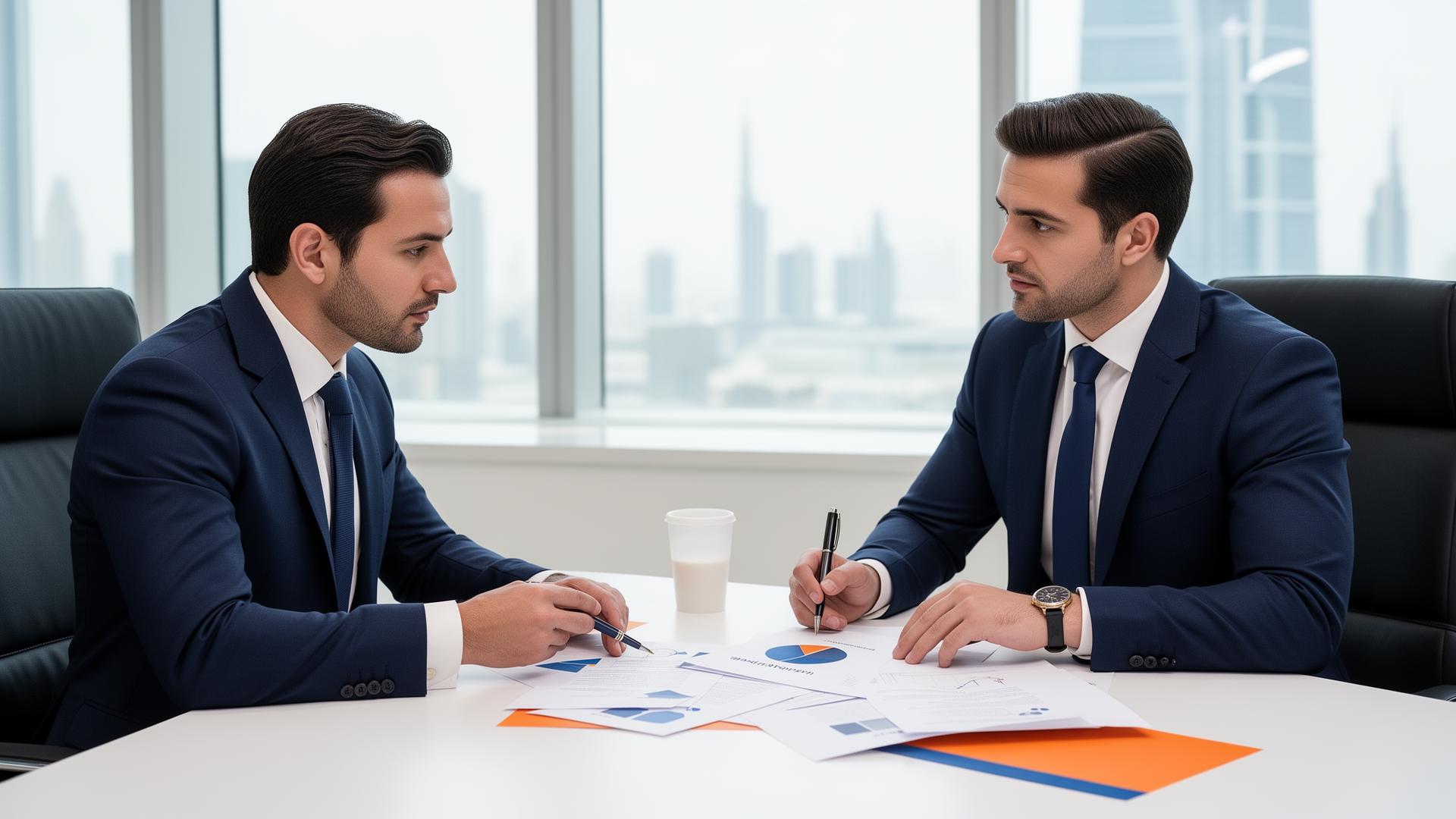 Professional business conversation for partnership planning